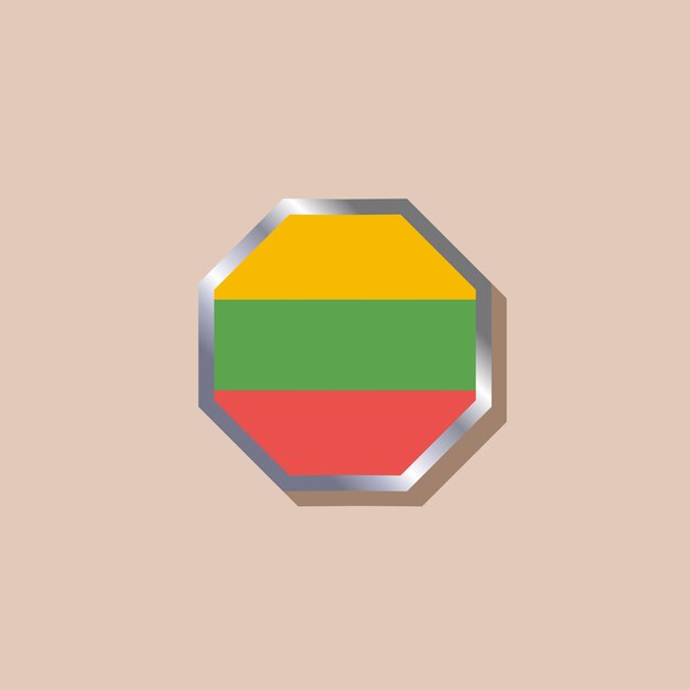 Illustration du modèle de drapeau de la Lituanie