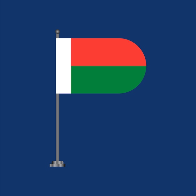 Vecteur illustration du modèle de drapeau de madagascar