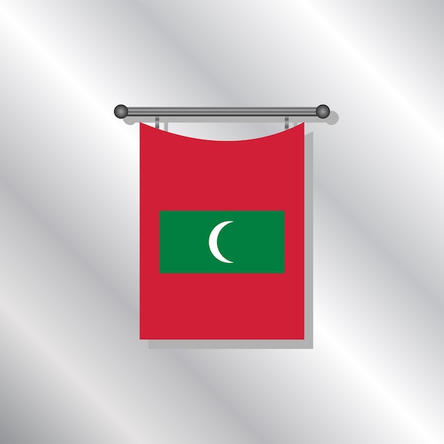 Illustration Du Modèle De Drapeau Des Maldives