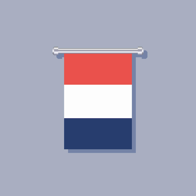 Illustration Du Modèle De Drapeau Néerlandais