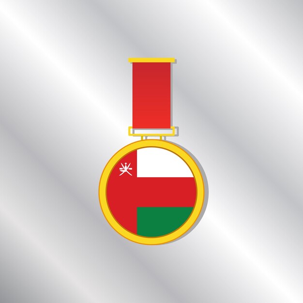 Illustration du modèle de drapeau d'Oman