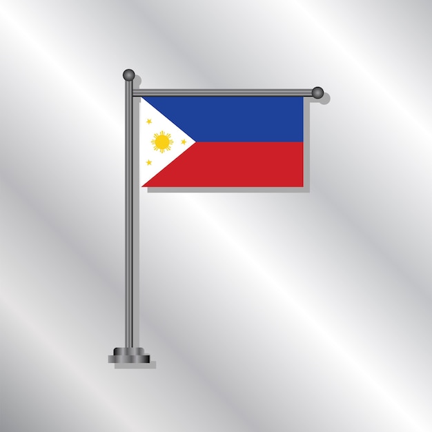 Vecteur illustration du modèle de drapeau des philippines