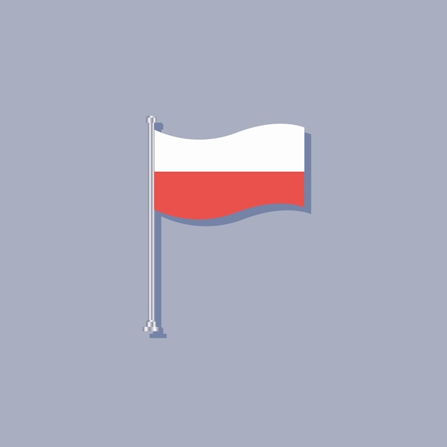 Illustration du modèle de drapeau de la Pologne