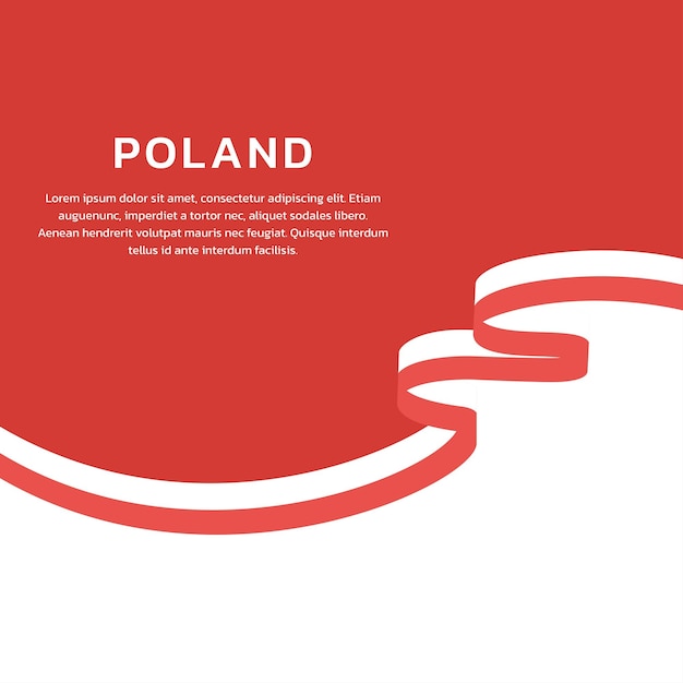 Illustration Du Modèle De Drapeau De La Pologne
