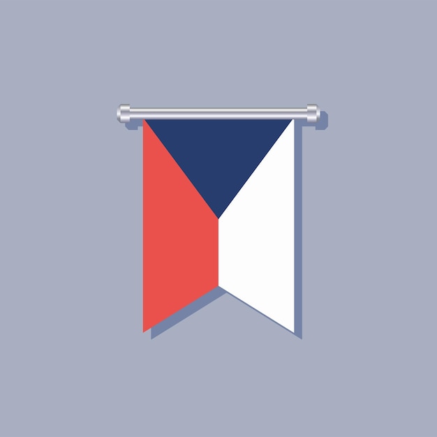 Vecteur illustration du modèle de drapeau de la république tchèque