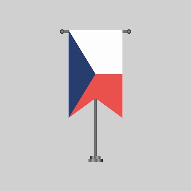 Vecteur illustration du modèle de drapeau de la république tchèque