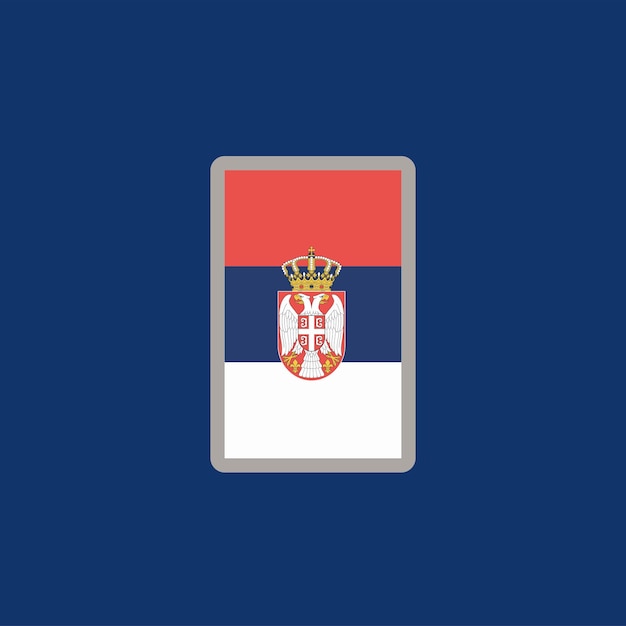 Illustration du modèle de drapeau de Serbie