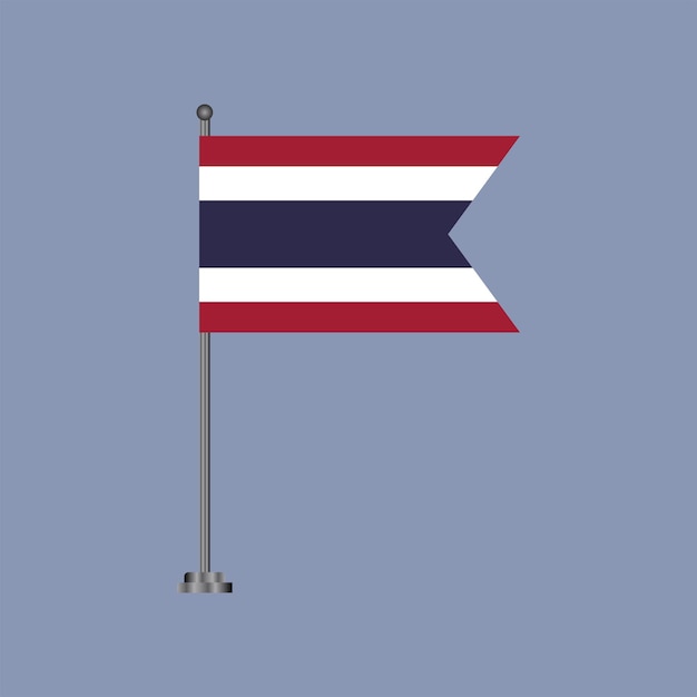 Vecteur illustration du modèle de drapeau de la thaïlande
