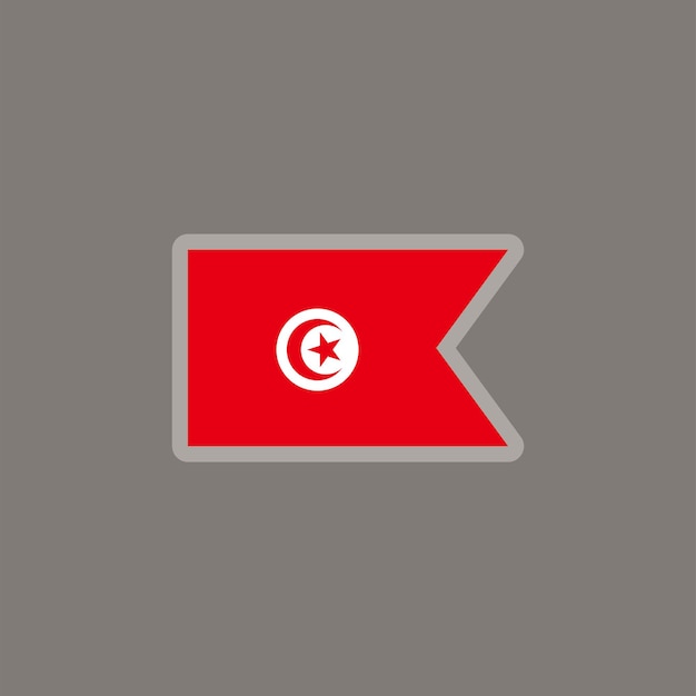 Illustration Du Modèle De Drapeau Tunisien