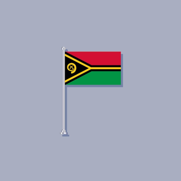 Illustration du modèle de drapeau de Vanuatu