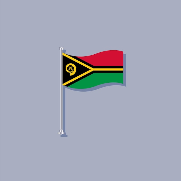 Illustration du modèle de drapeau de Vanuatu