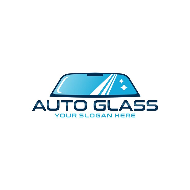 Vecteur illustration du modèle de logo du service de réparation de verre automobile