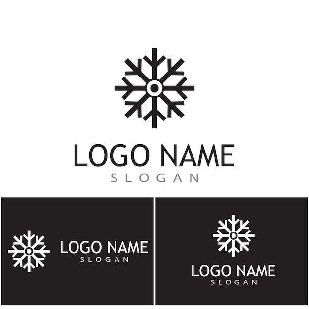 Illustration Du Modèle De Logo De Flocons De Neige