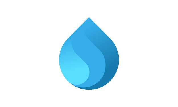 Illustration du modèle de logo de goutte d'eau
