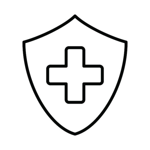 Illustration du modèle vectoriel de conception du logo de l'icône d'assurance maladie EPS 10