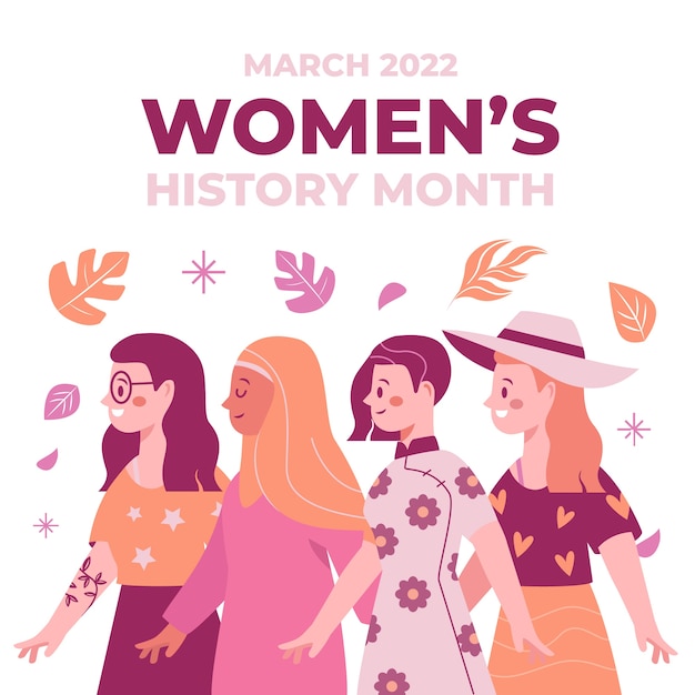 Illustration du mois de l'histoire des femmes dessinées à la main