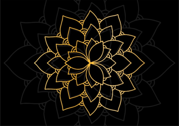 Illustration Du Motif De Mandala Doré