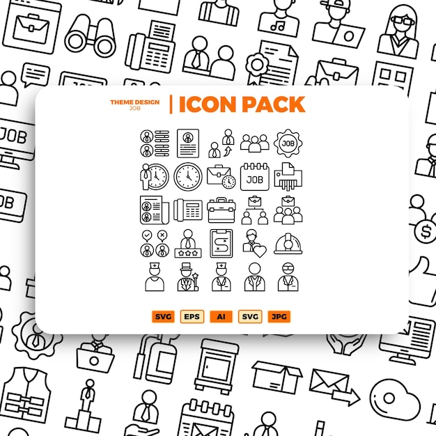 Illustration Du Pack D'emplois