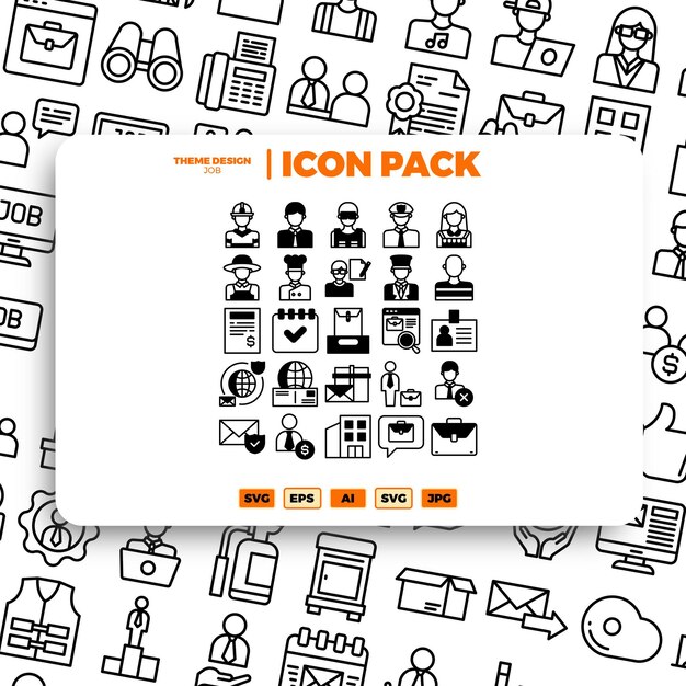 Illustration Du Pack D'emplois