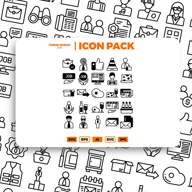 Illustration Du Pack D'emplois