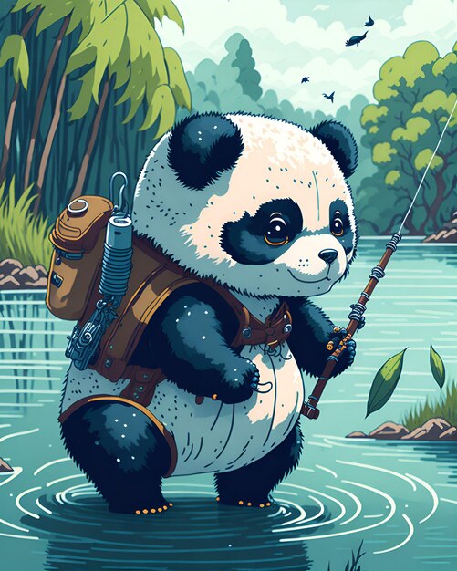 Vecteur illustration du panda