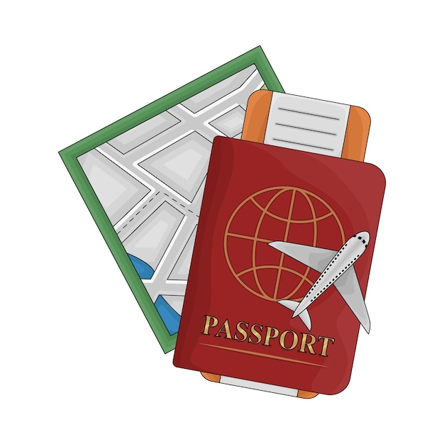 Vecteur illustration du passeport