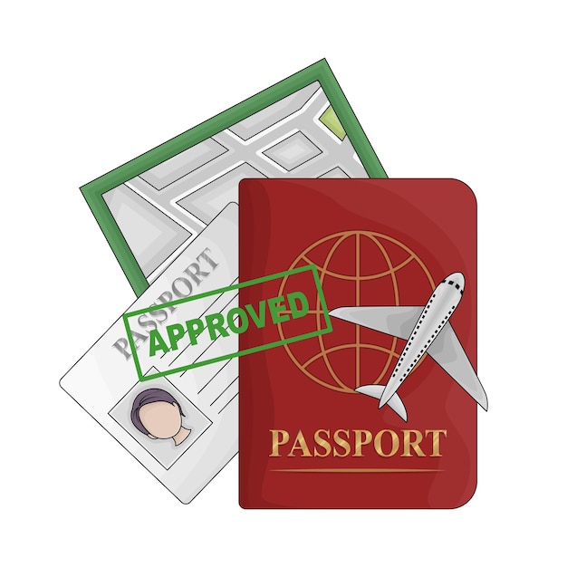 Vecteur illustration du passeport