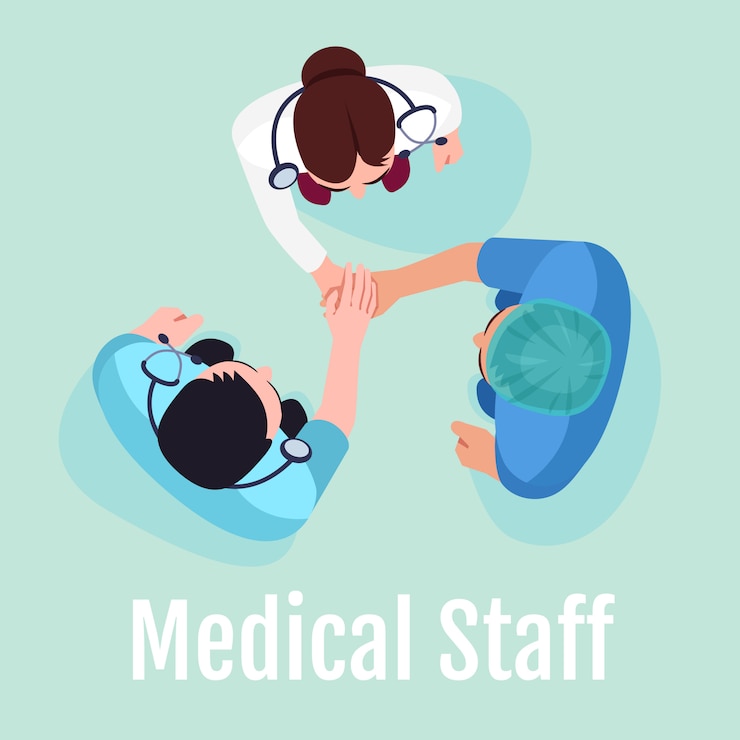 Vecteur illustration du personnel médical