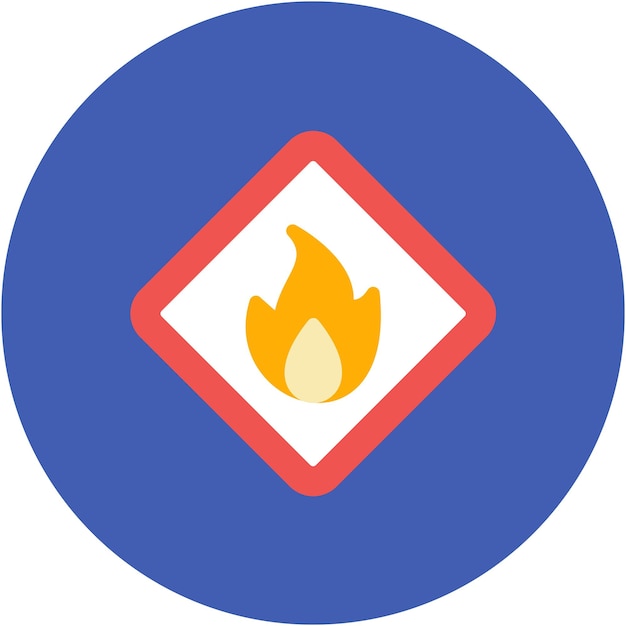 Vecteur l'illustration du plat inflammable