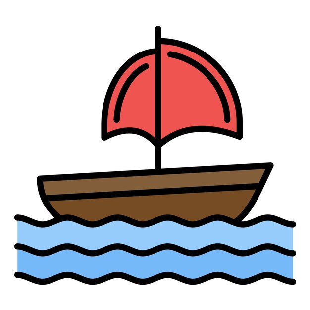 Vecteur l'illustration du plat à voile