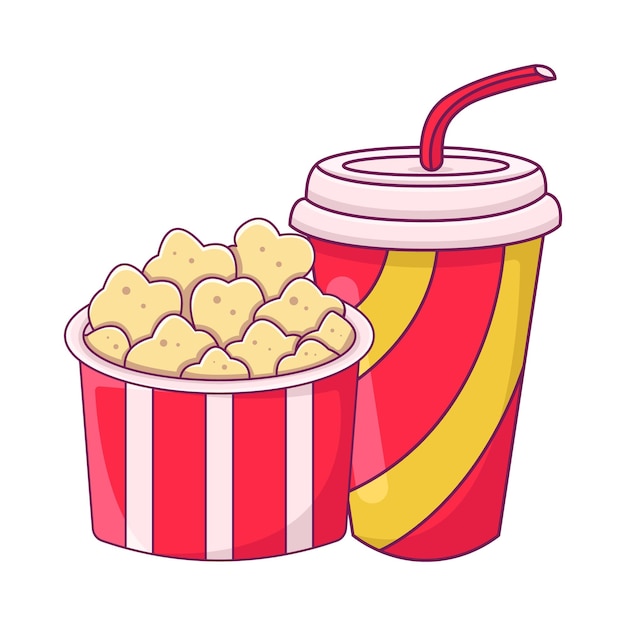 Vecteur illustration du pop-corn