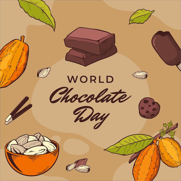 Illustration du produit et de la plante de cacao
