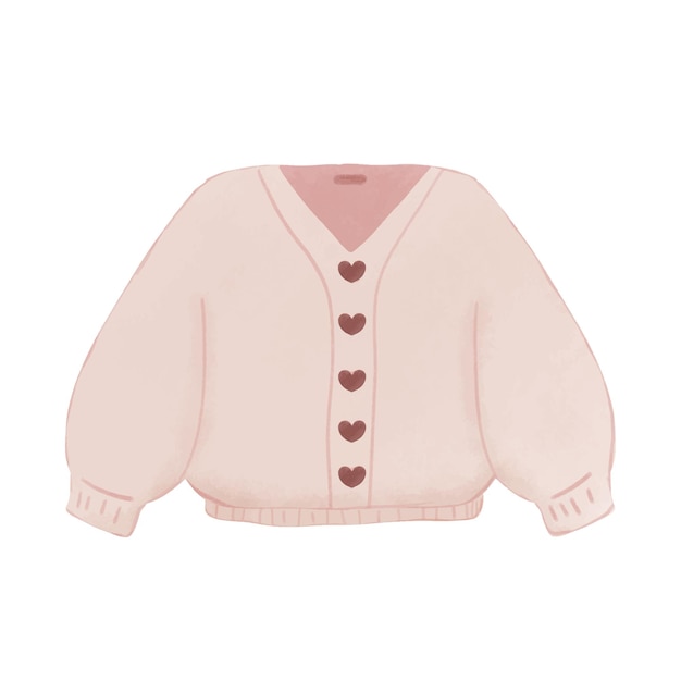 Vecteur illustration du pull rose pour femme