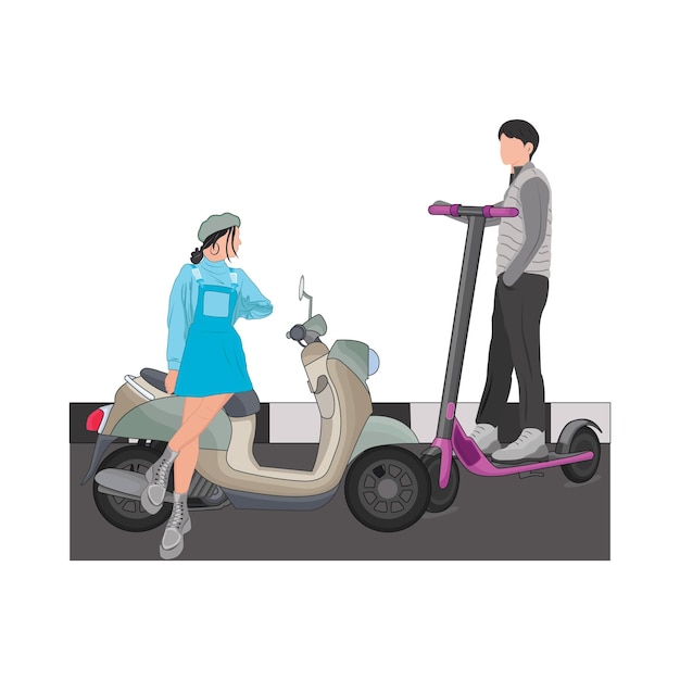 Vecteur illustration du scooter