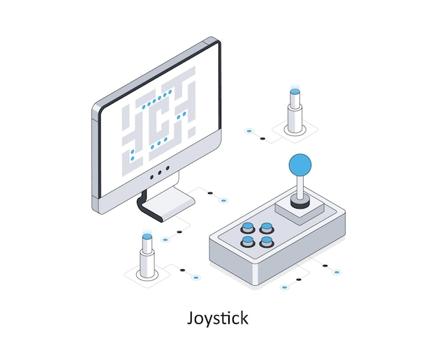 Illustration du stock isométrique du joystick EPS Illustration du stocks du fichier