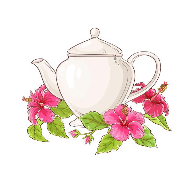 illustration du thé d'hibiscus