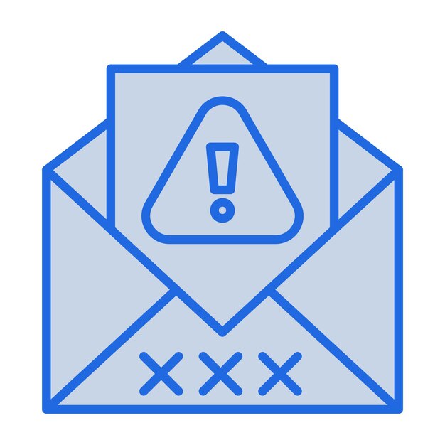 Illustration du ton bleu du courrier indésirable