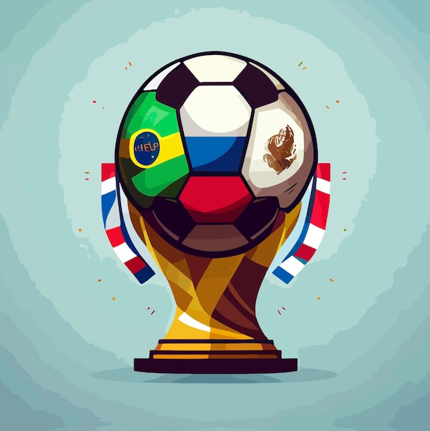 Vecteur illustration du trophée de la coupe du monde