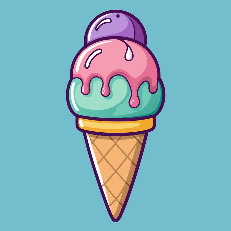 Illustration du vecteur alimentaire de la crème glacée