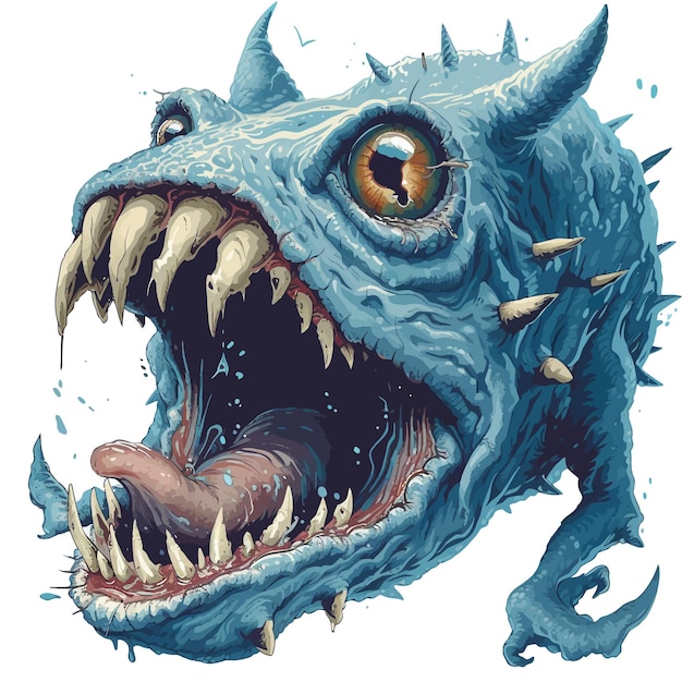 Illustration Du Vecteur Blue_monster