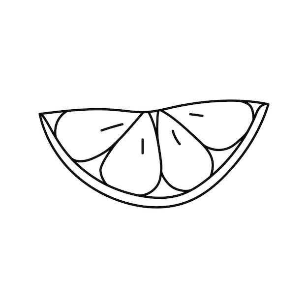 Vecteur illustration du vecteur de citron dans le style de doodle