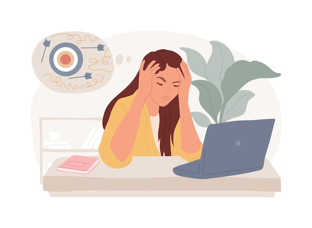 Illustration du vecteur de concept isolé de la frustration
