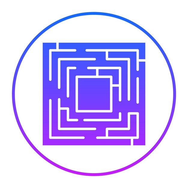 Illustration du vecteur du défi du labyrinthe
