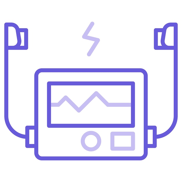 Vecteur illustration du vecteur du défibrillateur