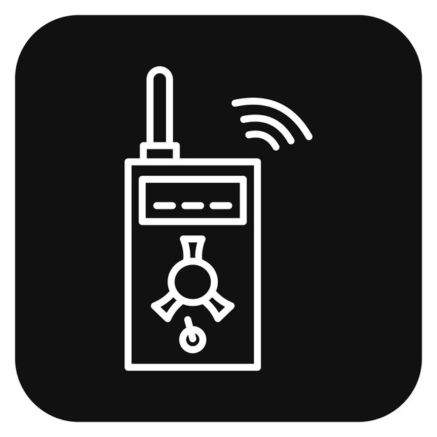 Vecteur illustration du vecteur du détecteur de rayonnement