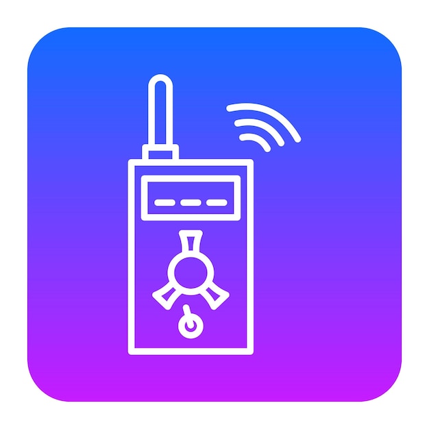 Vecteur illustration du vecteur du détecteur de rayonnement