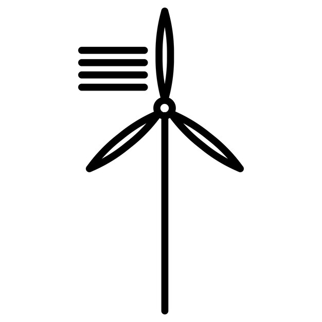 Vecteur illustration du vecteur de l'énergie éolienne