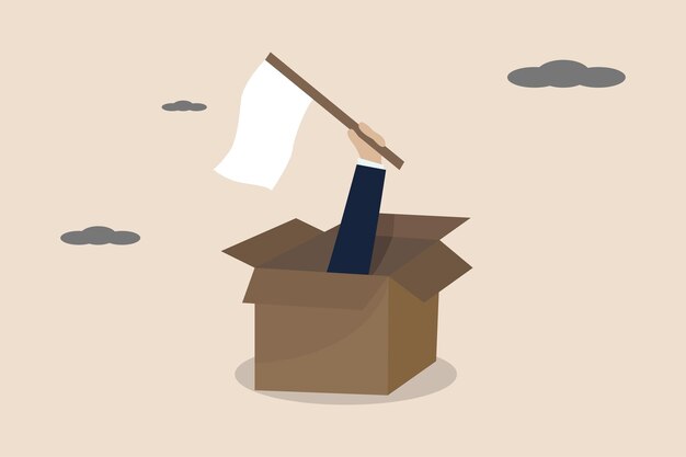 Illustration du vecteur d'entreprise de la reddition
