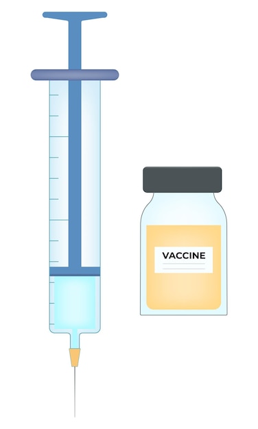 Vecteur illustration du vecteur d'injection et de vaccination