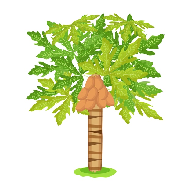 Vecteur une illustration du vecteur modifiable plat arbre